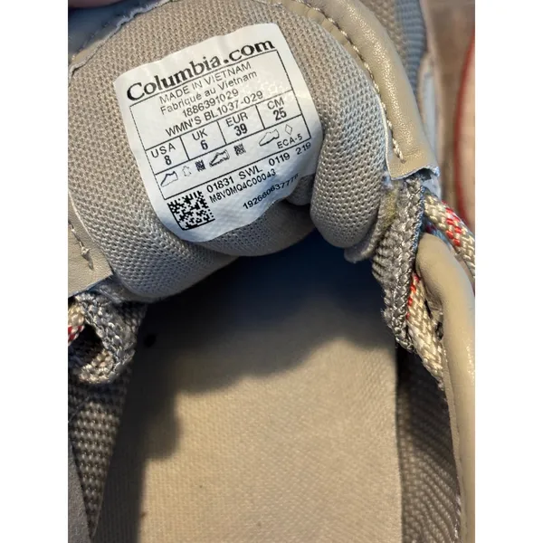 Columbia Shft Aurora Prime Grey Pink Trail Walking Sneakers BL1037-029 Womens 8 - Image 5