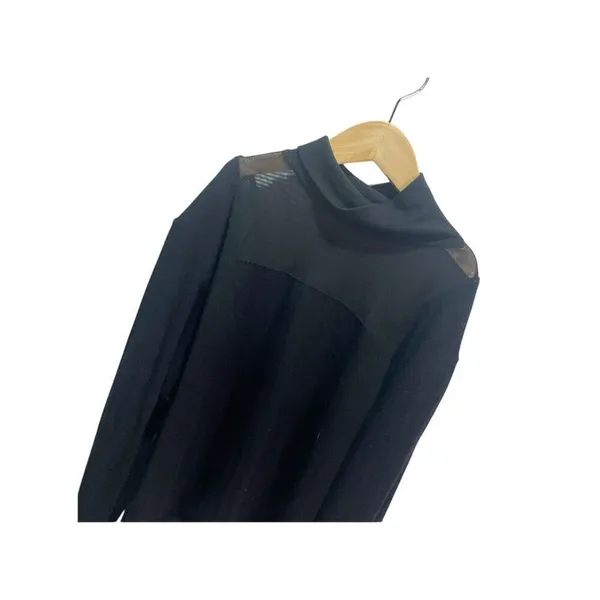 EVEREVE‎ LNA Lyra Brushed Longsleeve back Turtleneck Top Size XS. Sheer Panel - Image 3