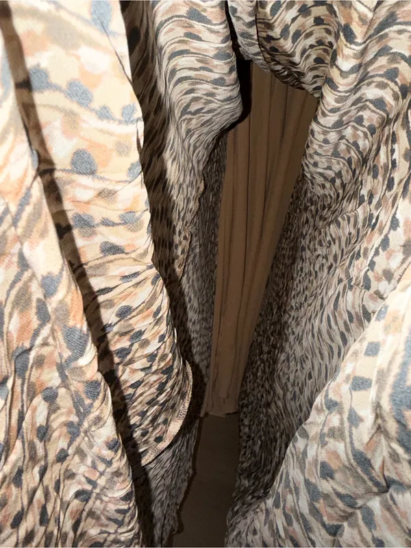 Parker Brown Printed Slip Maxi Dress with Spaghetti Straps - Image 4