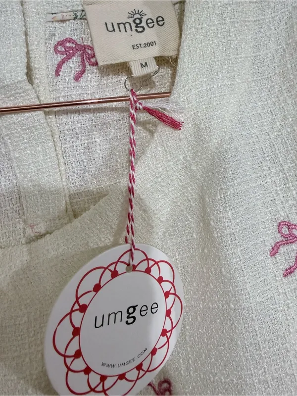Umgee Cream Floral High-Waist Lounge Shorts Set with Pink Accents - Image 11