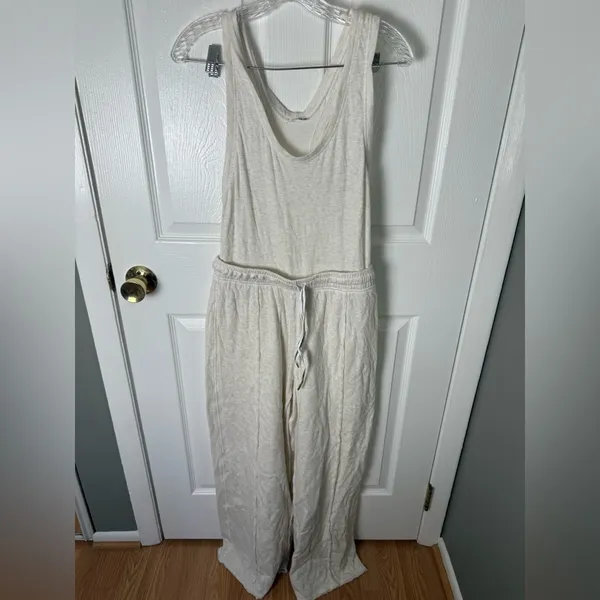 Free People Wait a Minute Jumpsuit in Oatmeal S - Image 2