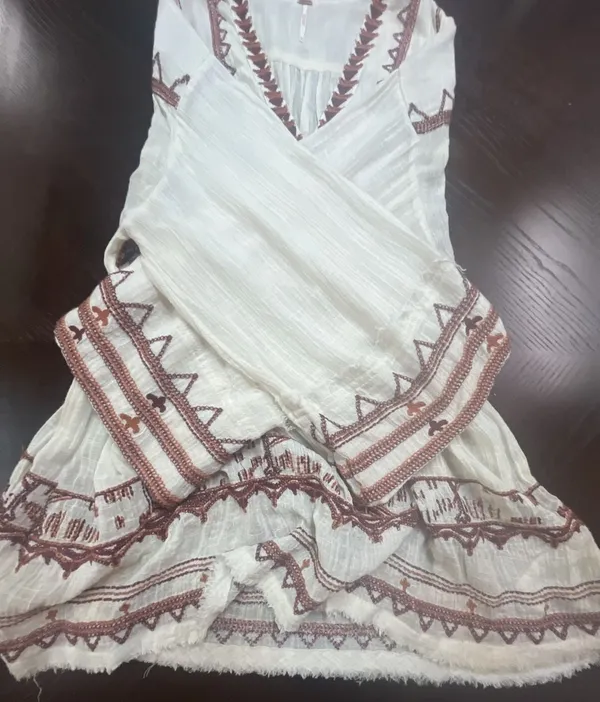 Free People Saffron Embroidered V-Neck Tunic - Image 7