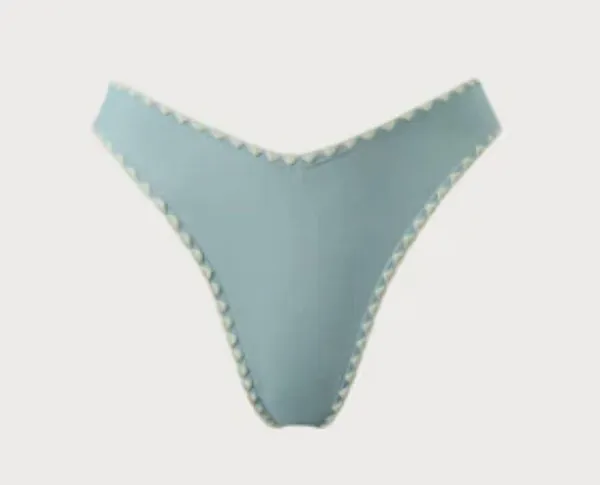 BERLOOK Cyan Contrast Stitch Cross Back Top AND Cyan Contrast Stitch BOT 38 - Image 9