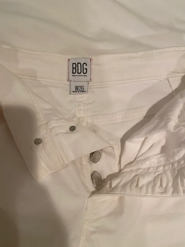 BDG White Flare High waisted Crop Jeans - Image 5