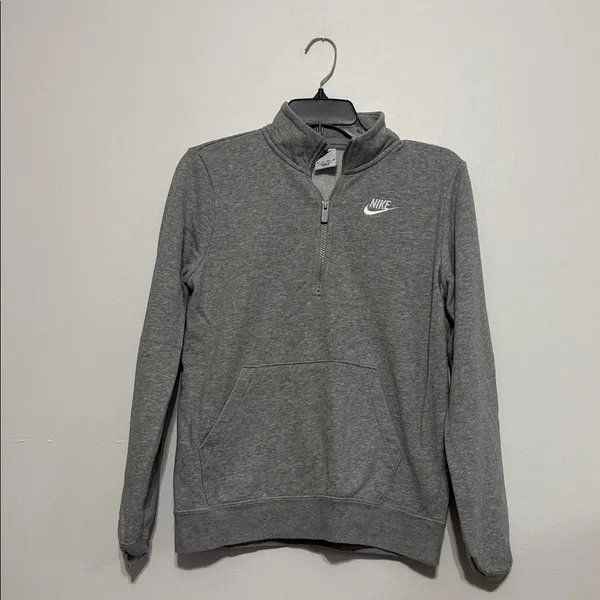 Nike Women's Gray Sportswear Club Fleece Quarter-Zip Sweatshirt - Image 3