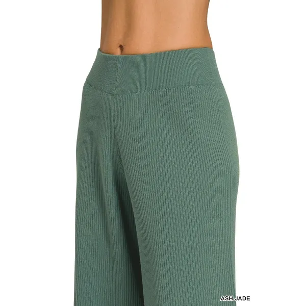 Zenana Viscose Sweater Top &‎ Pants Set - Ash Jade - Small - Image 9