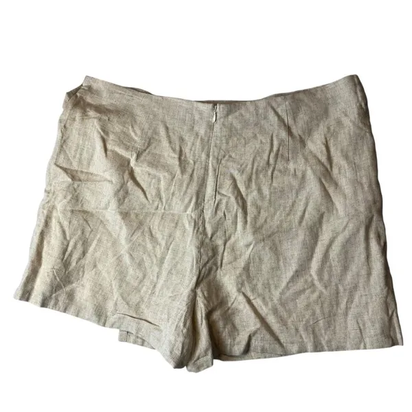 Pink Lily Women's 2XL Linen Blend Skort Beige Tan Coastal Summer Beachy Casual‎ - Image 4