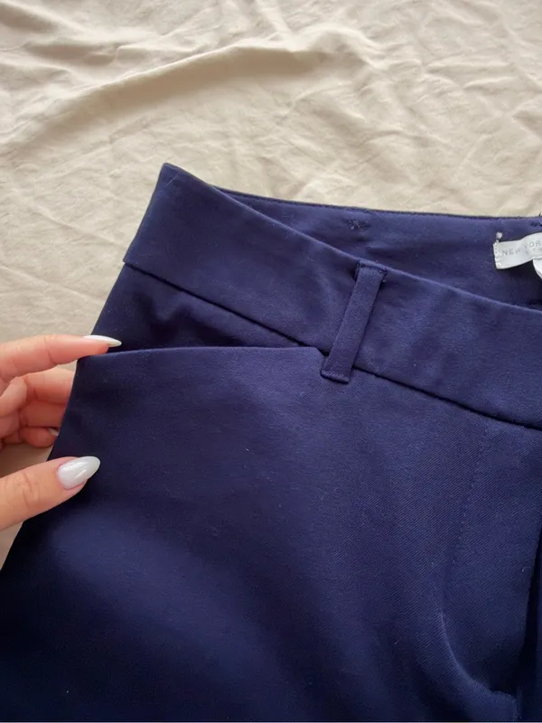 Blue Straight Leg Dress Pants - Image 3