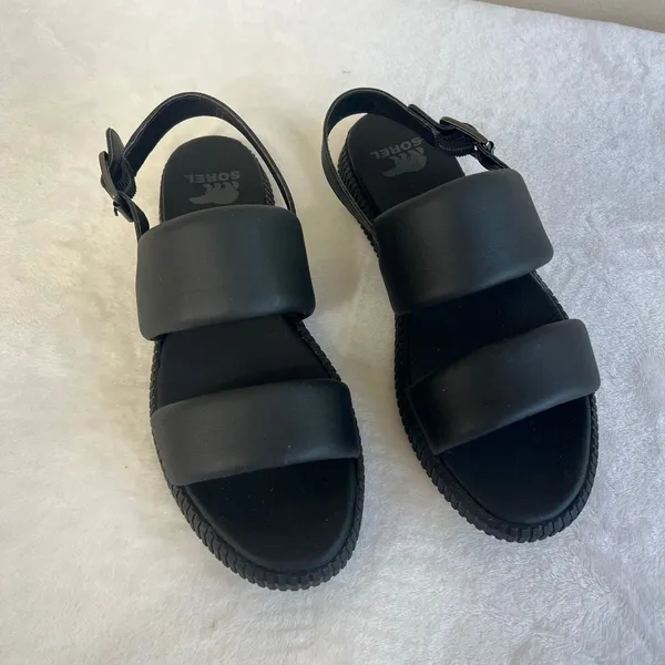 Sorel Black Ona Slingback Sandals 7.5 Women - Image 2