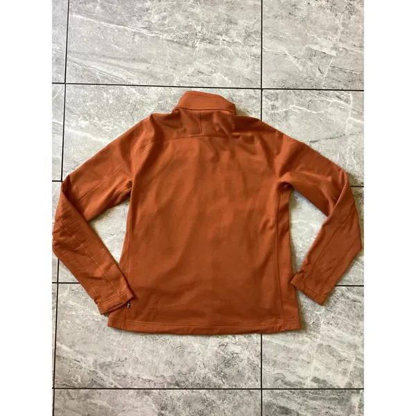 Fjallraven Abisko Lite Fleece Jacket Womens L Orange Full Zip Grid Mid Layer - Image 8