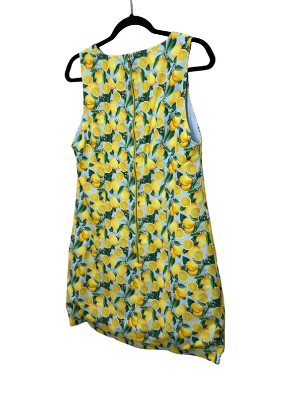 Alice + Olivia Clyde Lemon Print A-Line Shift Dress NWT Size 10 - Image 8