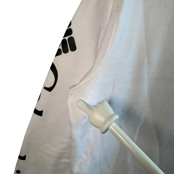 Columbia Sweatshirt Mens Medium White Logo Sleeve Graphic Fleece Pullover AM0954 - Image 5