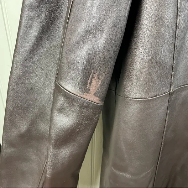 Vintage 90s Y2K Centigrade Leather Trench Coat Womens Size Medium Zip Out Lining - Image 12