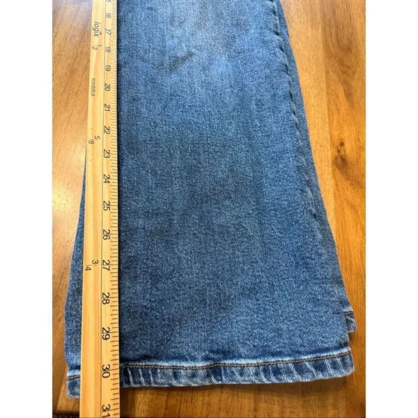 No Boundaries Womens Jeans Medium Wash Size XS High Rise Baggy Wide Leg - Image 8