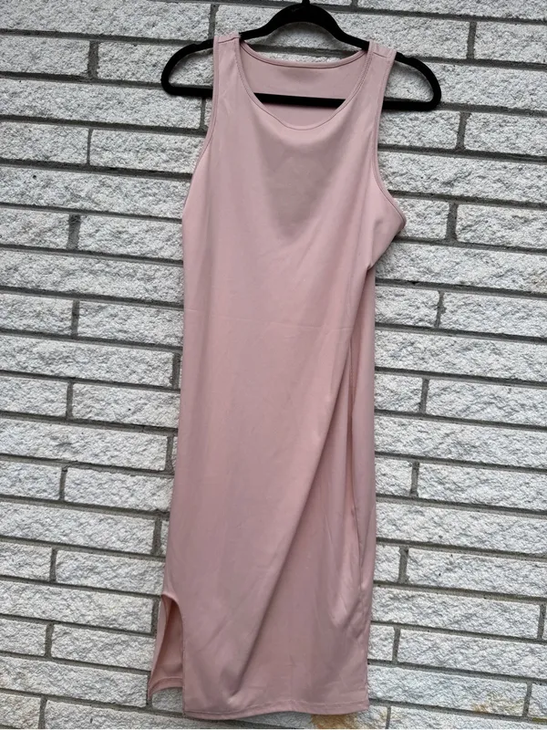 SHEIN Blush Pink Sleeveless Midi Dress - Image 2