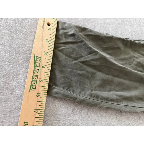 Abercrombie & Fitch Women S Olive Green Paperbag Waist Utility Tapered Pants Tie - Image 3