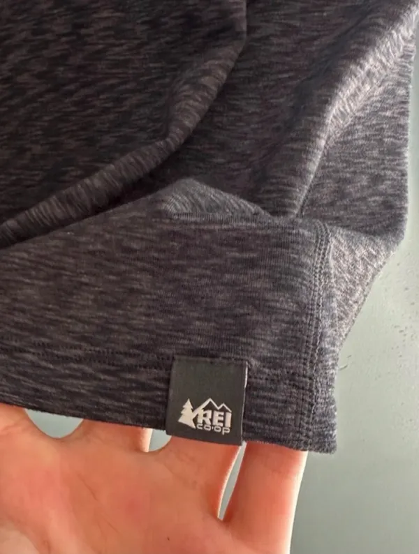 REI black & gray quarter zip long sleeve sweater - Image 4