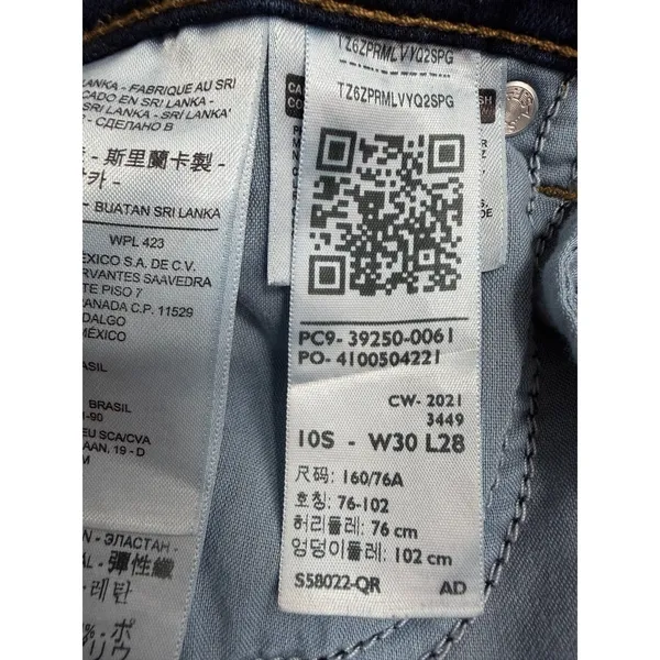Levi's 505 Classic Straight Mid‎ Rise Jeans Blue Women's Sz 10 W30 L28 - Image 9
