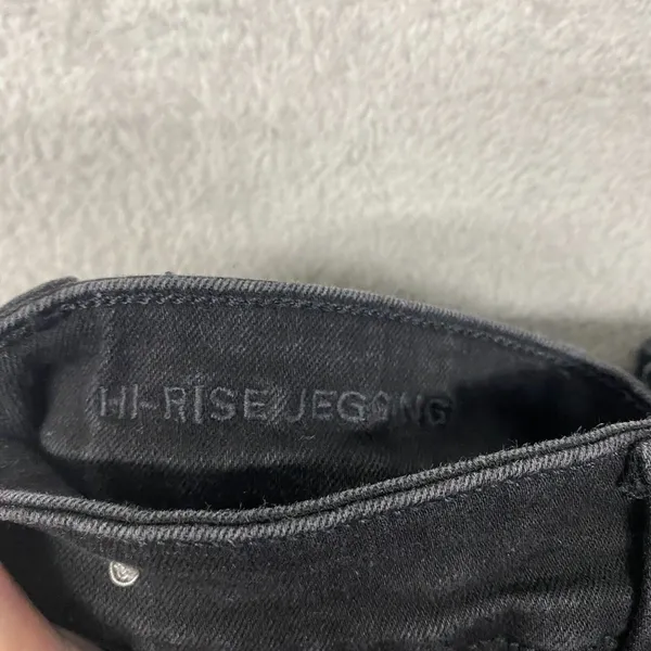 American‎ Eagle Jeans Womens 2 Black Wash High Rise Jegging Ripped Distressed - Image 9