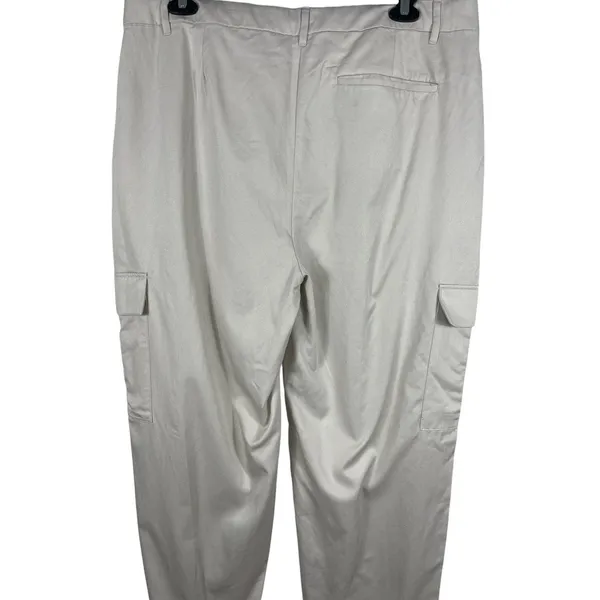 Old Navy Taylor Straight Trouser XL Beige Extra High Rise Baggy Cargo Pants NWT - Image 6