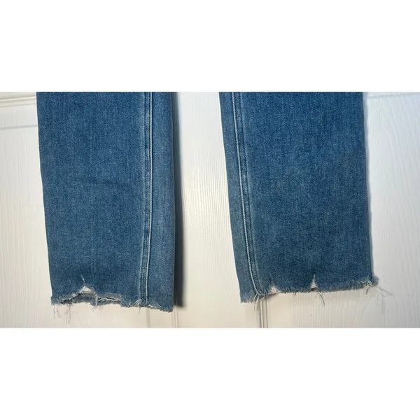 Paige Cindy‎ High Rise Straight Leg Jeans Lover Wash Grand Hem 26 5512E77-7125 - Image 4