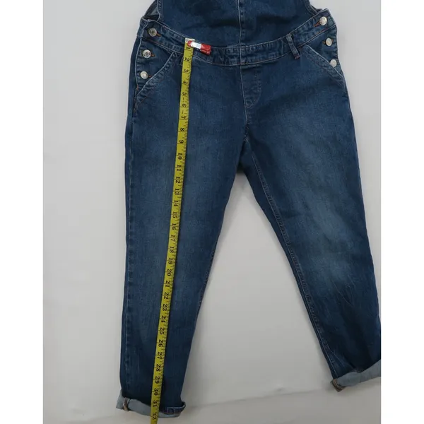 Gap Maternity Denim Overalls Medium Wash Stretch Cotton Blue Size S Small‎ - Image 7
