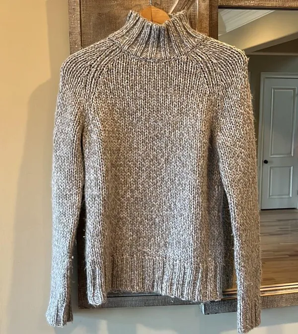 Chunky Wool Knit Cozy Sweeter Turtleneck Eagles Eye Womens Medium - Image 5