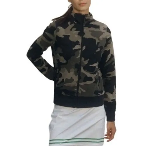 Flint Park W Court Jacket Black Camo Full Zip Stretch Small NWT - Image 8