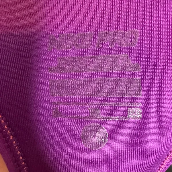 Nike Pro Dri-FIT Purple Pink Abstract Racerback Unlined Sports Bra Women's XL - Image 7