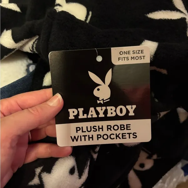 NWT PLAYBOY Unisex Plush Robe OS - Image 5