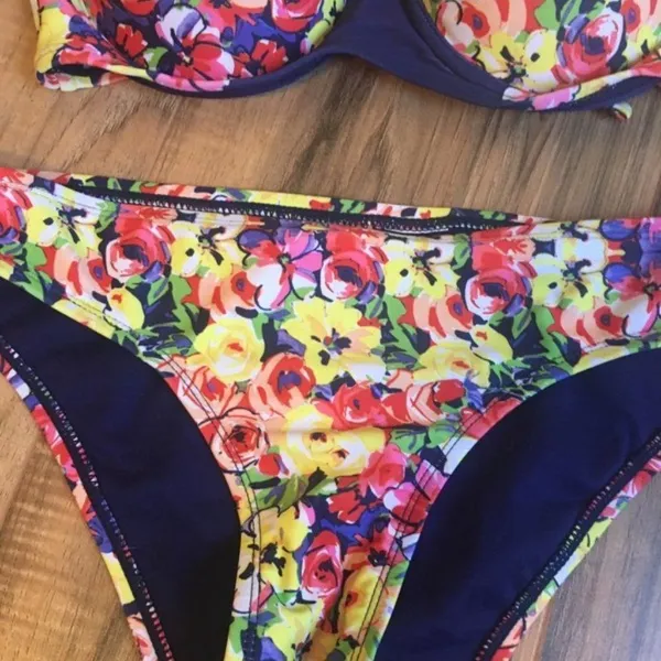 ‎2 piece floral bikini Pink - Image 2