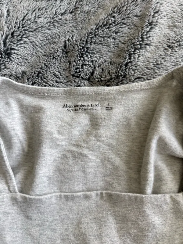 Abercrombie Heather Grey Bodysuit Long Sleeve - Image 4