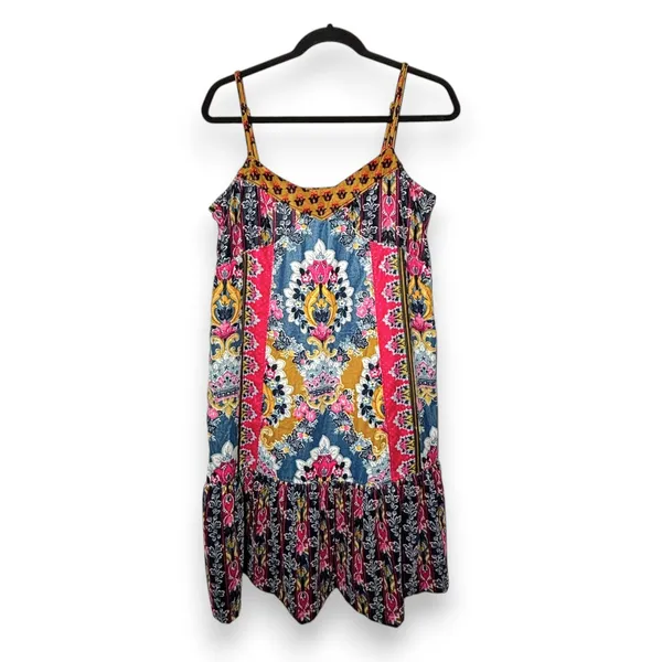 Anthropologie | S | Zadie Velvet Boho Floral Ruffled Hem Women's Mini Slip Dress - Image 2