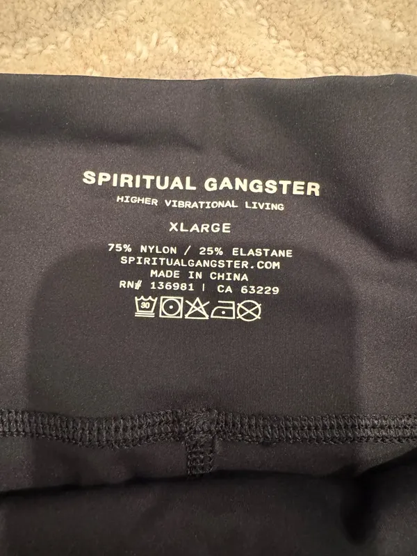 Spiritual Gangster Leggings High-Waisted Black - Image 2