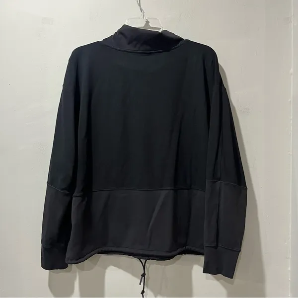 Athleta Hermosa Mock Neck Sweatshirt BLACK‎ SIZE Medium Great Shape - Image 9