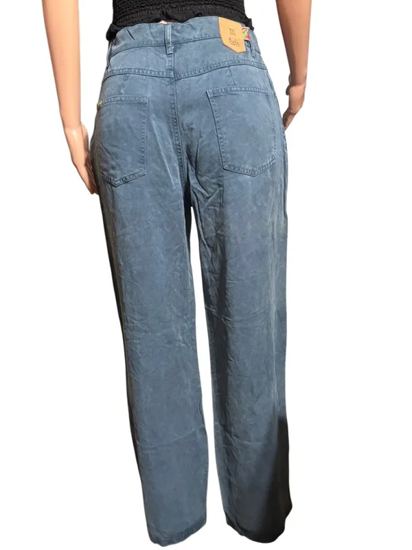 Pulp stovepipe jean high-waisted tencel teal pants M/8 - Image 7