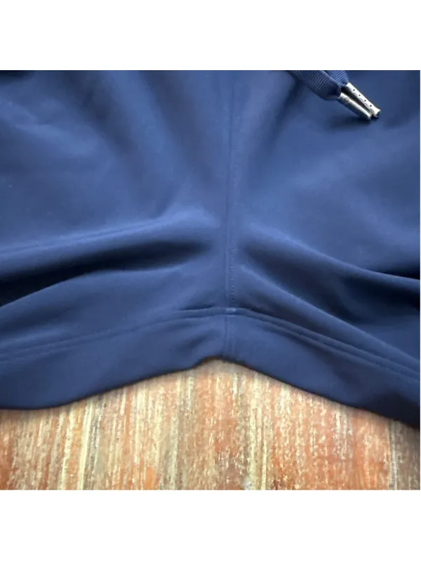 Lululemon Stretch Mid-Rise Cropped Pant 23" True Navy Blue Drawstring Trousers 4 - Image 7
