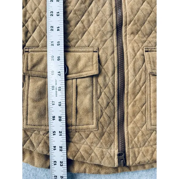 Goode Rider Equestrian Vest Womens Medium Removable Faux Fur Hood‎ Full Zip - Image 9