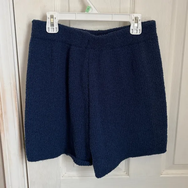 NENONA Brand 2 piece Short and Sleeveless Tunic Top Sweater Set in Navy - Image 4
