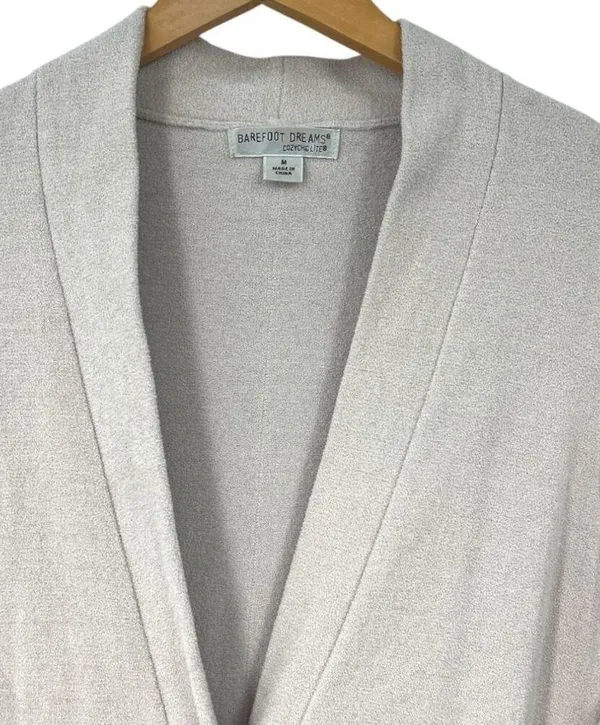 Barefoot Dreams | M | Long Duster Cardigan Lounge Robe Ecru Style 496 Women's - Image 2