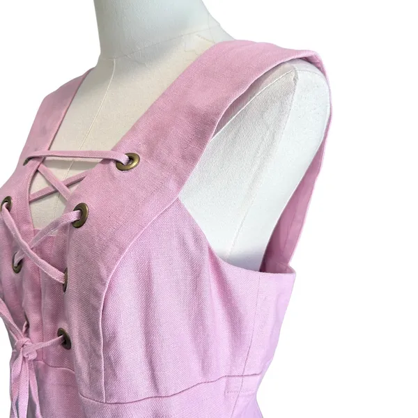 J.Crew Dress Corset Pink Wedding Whimsey Fairy SZ 6 Sleeveless Twill Cotton - Image 11