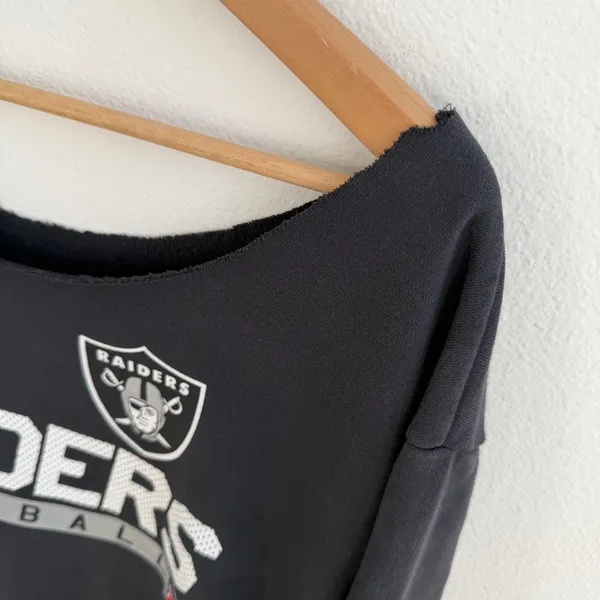 Raiders Football NFL Off the Shoulder Sweatshirt - Image 3