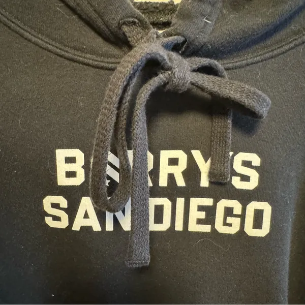 Barry's San Diego Black Hoodie Size M - Image 2