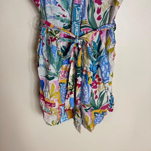 Dress Forum Women's Tropical Floral Mediterranean Print Romper Multi L - Image 5