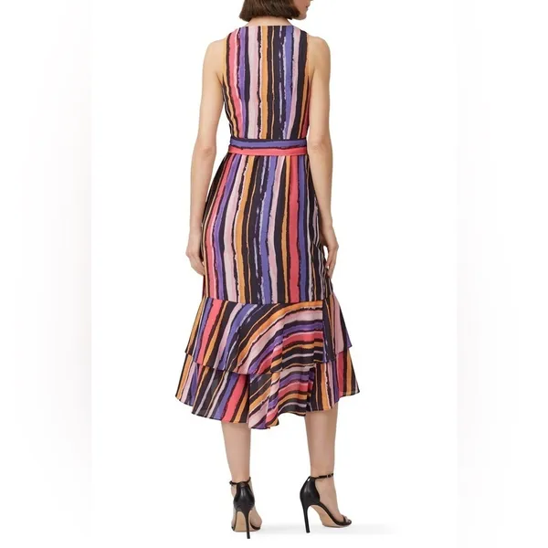 Great Jones Sleeveless Stripe Wrap Dress in Vibrant Orchid Size Small RTR - Image 2