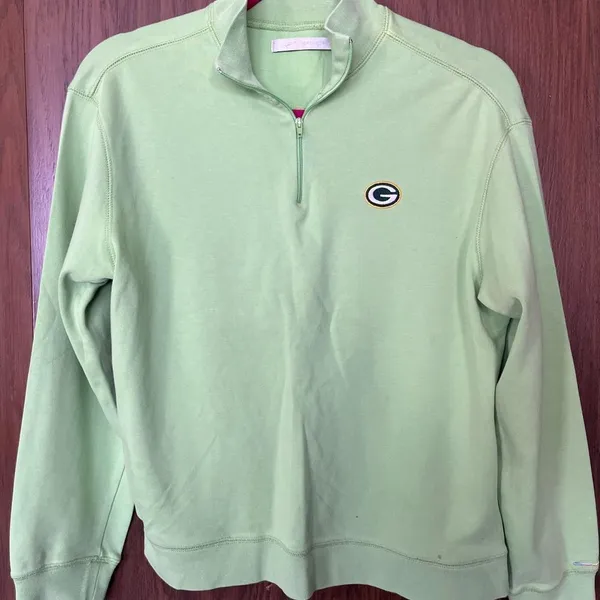 Greg Norman Green Packers Pullover Top Size M - Image 9