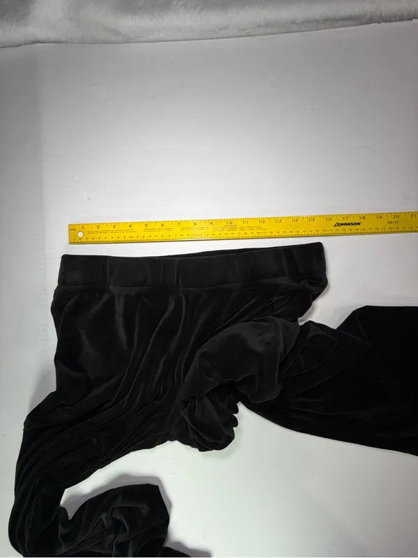 Y2K-inspired Juicy Couture Black Velour Pants • Size XL - Image 8