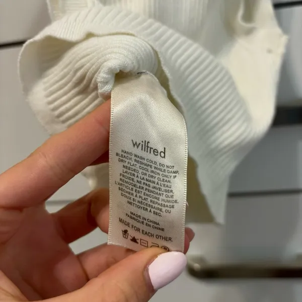 Wilfred Aritzia Reso Sweater Sleeveless Ribbed Crop Tank Top - Image 4