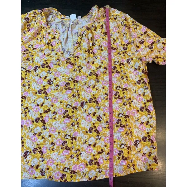 Gap Cottage Peasant Blouse Top Women XL‎ Floral Ruffle Boho Bloomcore Flowy - Image 10