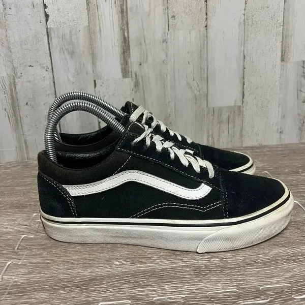 Vans Old Skool Unisex‎ Black Canvas Suede Sneakers Men's 5 / Women's 6.5 - Image 3